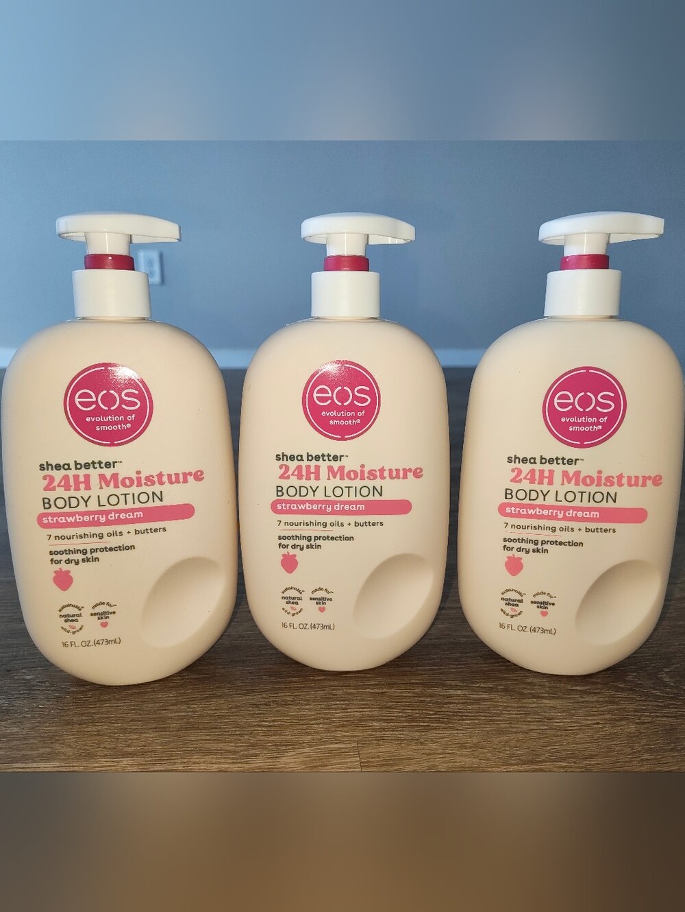PACK of 3 EOS Strawberry Dream Body Lotion